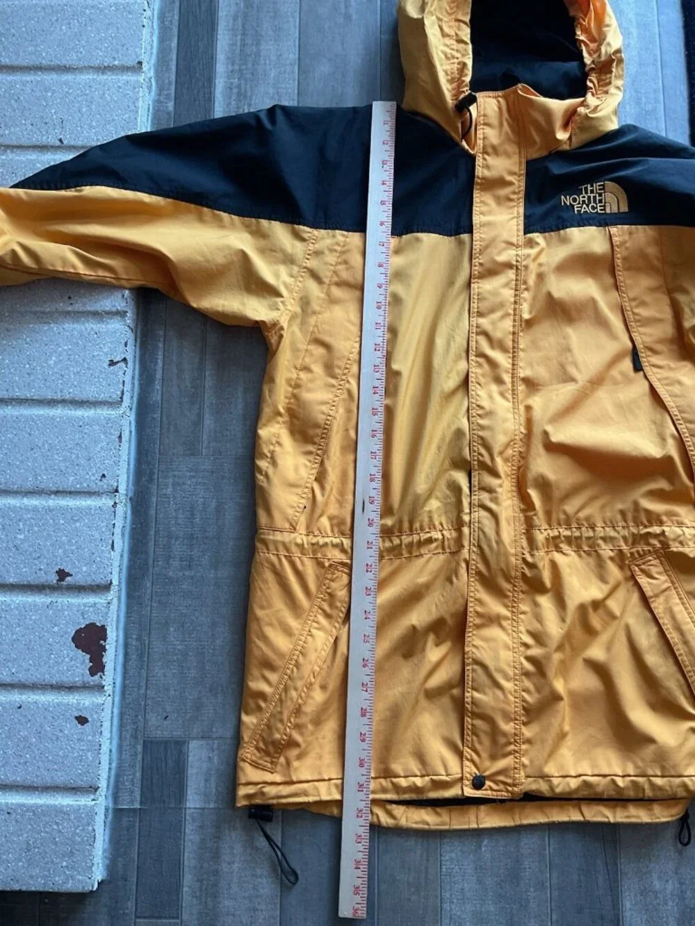 The North Face Vintage Hydrenaline Mens L Yellow Black Jacket Outdoors Gorp Core